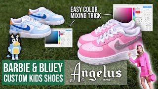 Learn To Color Match Paints to your Mockups | Custom Barbie & Bluey Kids Shoes