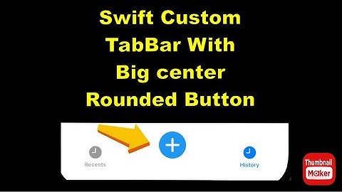 Swift Big Center TabBar Example In IOS Swift App 2022 | Custom TabBar Example in Swift 5 XCODE 13+