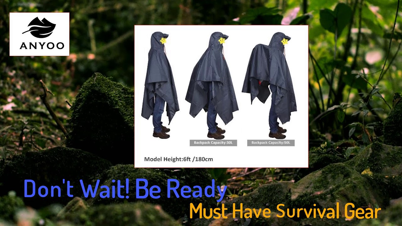 anyoo waterproof rain poncho