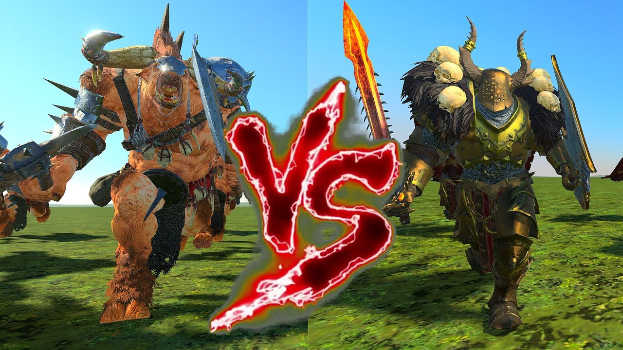 Minotaurs VS Aspiring Champions. Total War Warhammer 3 YouTube