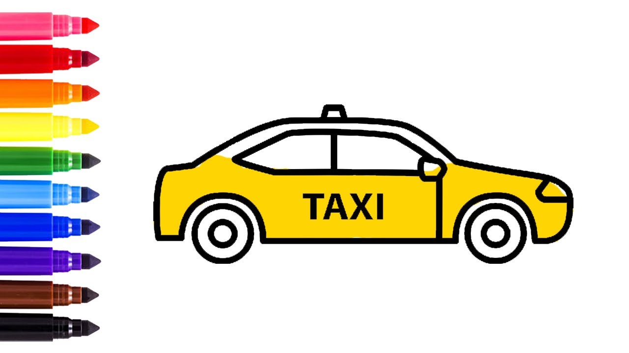 Drawing tutorial. How to draw taxi. Education and activity page for  preschool and school children. Kids worksheet. Step by step art lessons  with car. Vector illustration. 27929894 Vector Art at Vecteezy