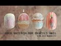 [AHKU MEMBERSHIP]how to AHKU unique watercolour pencils nail ② 아쿠네일/유니크수채네일 個性絵具ネイル