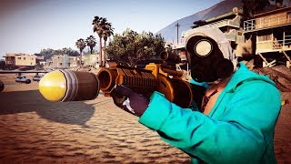 How to use grenade launcher in GTA 5 Online - FREEMODE KILLS COMPILATION