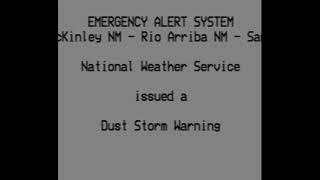 Emergency Alert System Mock - Dust Storm Warning