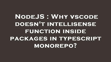 NodeJS : Why vscode doesn