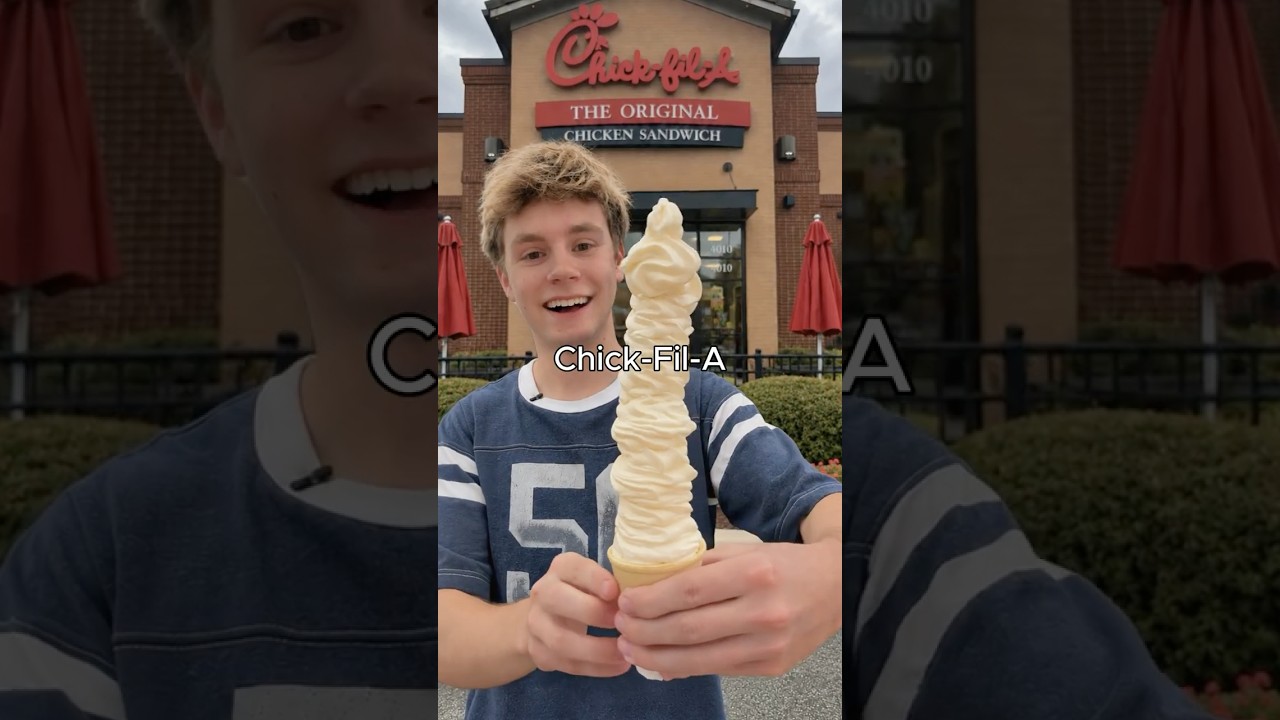 Will Chick-Fil-A Make ANY Size Icecream Cone? #food #icecream #shorts