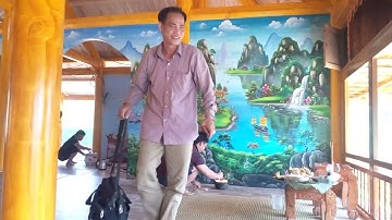 Nhà sàn bê tông sơn giả gỗ tại xã vĩnh lạc lục yên yên bái.