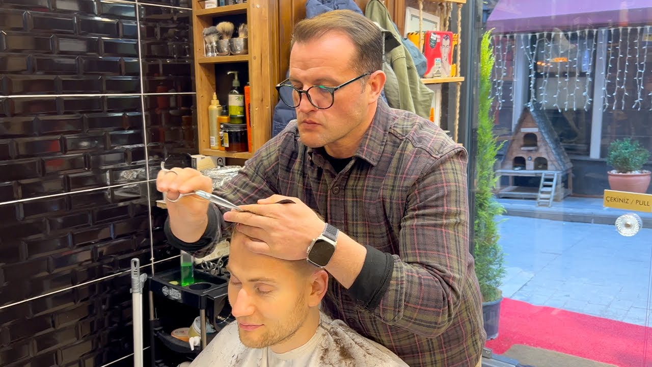 ASMR: Traditional Turkish Barber Delivers INSANE Service (Haircut, Shave, Massage, Black Mask...)