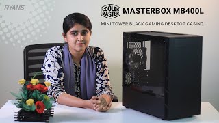 Cooler Master MasterBox MB400L Mini Tower Gaming Desktop Case