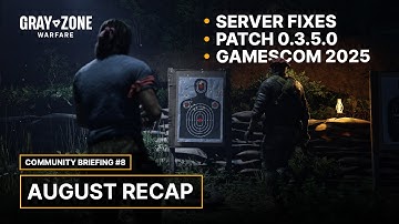 Recent Fixes, Patch 0.3.5.0 Incoming & Gamescom 2025 | Gray Zone Warfare Community Briefing #8