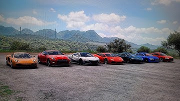 FH5 drag race McLaren 12C Vs Nissan GTR Vs NSX vs Huracan LP Vs 570S Vs R8 (13) vs R8 (16)