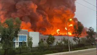 Amazon wearhouse fire in san bernardino california 2020