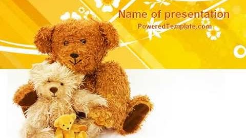Teddy Bear PowerPoint Template by PoweredTemplate.com
