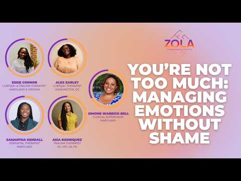 You’re Not Too Much: Managing Emotions Without Shame | Therapists Discuss Identity & Self-Compassion