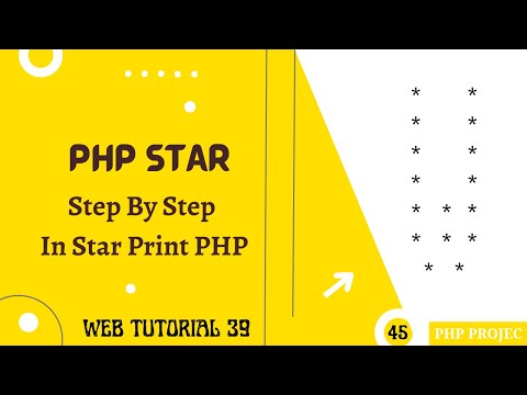 W Star Pattern Print In PHP | Step By Step W Star Pattern Print In PHP | Web Tutorial 39 #star