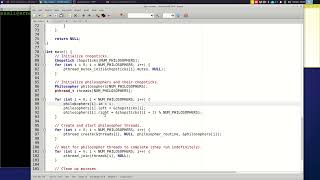 Dining Philosopher Problem with C