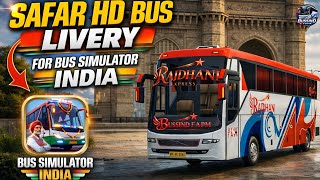 New Safar Bus Livery Bus simulator india 🇮🇳 2nd bus Livery Simulation india 💥 Safar HD bus Livery 🔥 screenshot 3