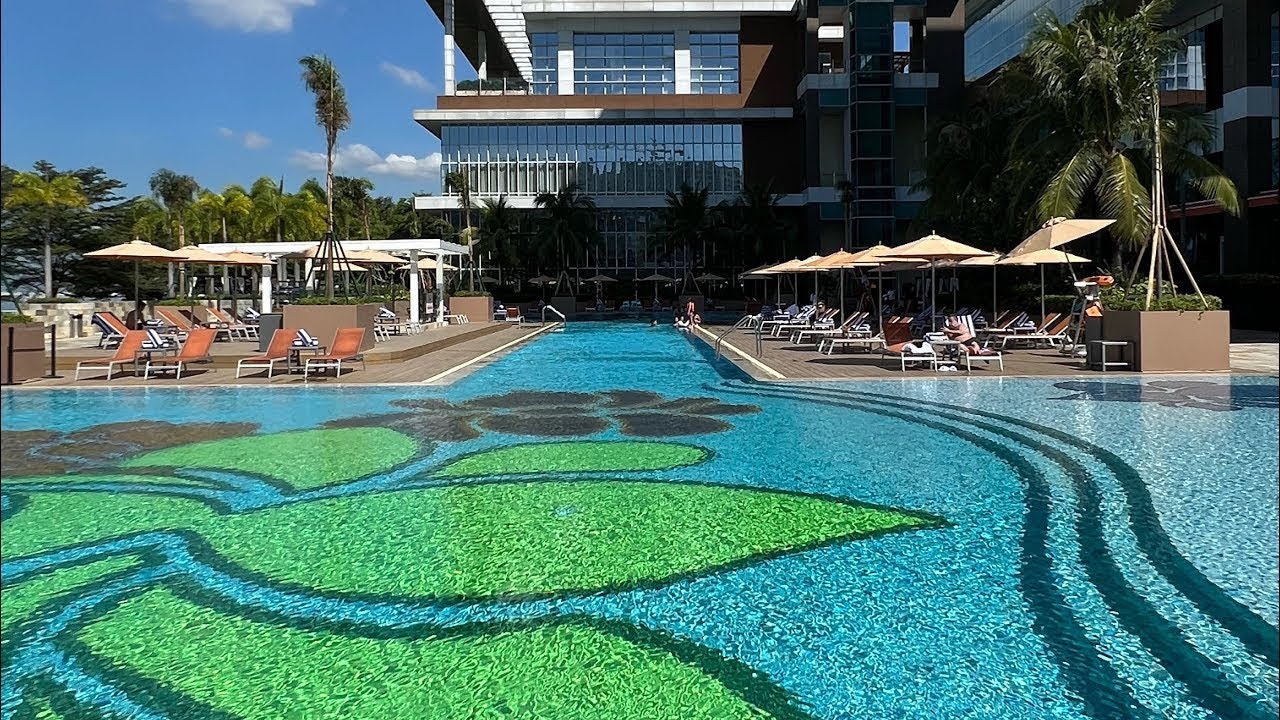 Swim day at The Poolside of Solaire Resort & Casino luxury 5 Star