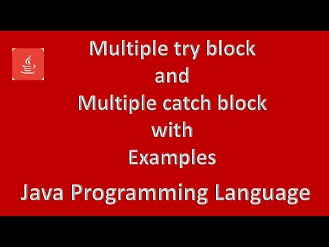 Multiple try block and Multiple catch block