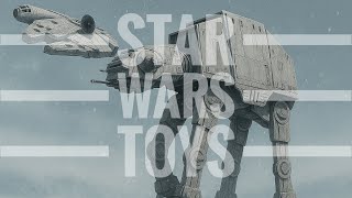 Star Wars AT AT Walker and Millenium Falcon YT 1300 Light Freighter Toys