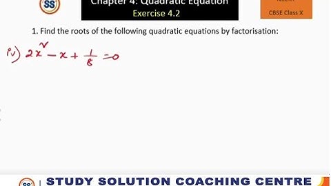 NCERT Exercise 4.2 Question 1iv) Class 10 Maths CBSE,Quadratic Equation Factorisation method