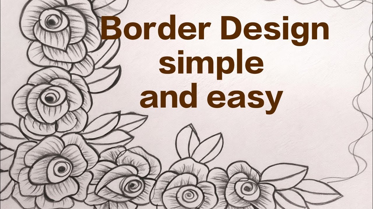 Beautiful Mehandi Border Design For Project | Rose Border Design | Pencil |Nice Arabic Mehndi Design