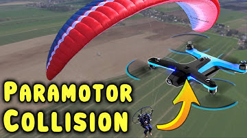 PARAMOTOR COLLISION with DRONE! PPG & Skydio 2 Drone Flying