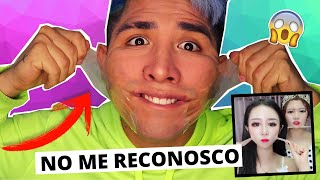 TRANSFORME MI CARA COMO UN ASIÁTICO CON ESTA TIRA ADHESIVA VIRAL 😱😶 ( Quita la papada en segundos)