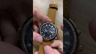 LIGE 9924 Jam Tangan Quartz Stainless Steel Paduan Kulit Mewah