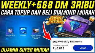 DIJAMIN SUPER MURAH ! WEEKLY + 568 DIAMOND CUMA 3RIBU - CARA TOP UP DAN BELI DIAMOND MLBB MURAH 2026 screenshot 1