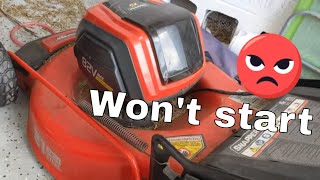 Snapper XD 82v Electric Mower BROKEN | 2 Beeps Won't Start