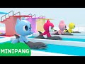 [미니팡 에스파냐] 미니특공대 | 수영 레이싱 놀이 | 색깔놀이 | 에스파냐어 | 스페인어| Color play | Mini-Pang TV 3D Play