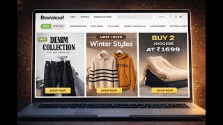 Recreated Bewakoof’s Homepage in Figma | Dynamic Carousel UI