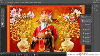 FILE DOWNLOAD PSD TRANH LỊCH THẦN TÀI ĐEM LẠI MAY MẮN, PHÁT TÀI, HẠNH PHÚC - 182LT screenshot 5
