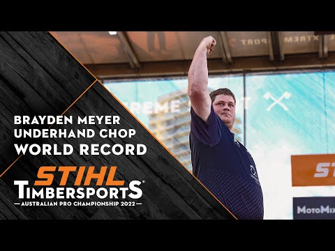 Underhand Chop World Record // STIHL TIMBERSPORTS® Australian Pro Championship 2022