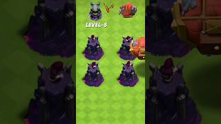 MAX BATTLE BLIMP VS EVERY LEVEL WIZARD TOWER !! #clashofclans #shorts