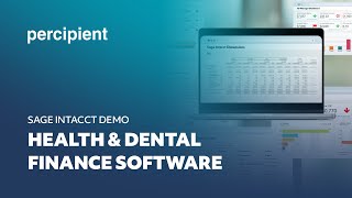 Sage Intacct for Healthcare | Percipient  Demo