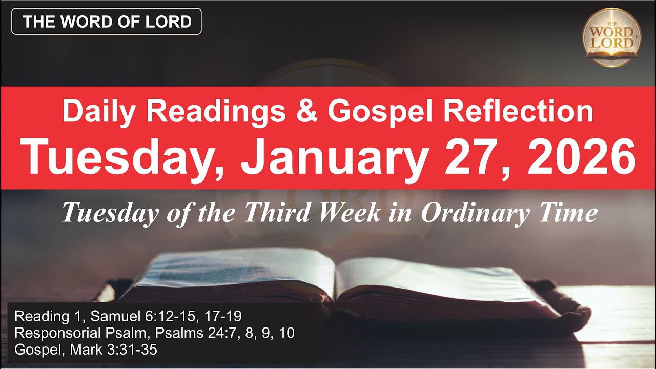 Чтения и размышления над Евангелием на католической мессе сегодня, вторник, 27 января 2026 г. 