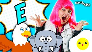 Celebrity Learn The Letter E | Let's Learn The Alphabet Wealth