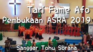 Tari Fame Afo oleh Sangar Tohu Sorana pada Acara Pembukaan Asian Regional Asembly 2019 (ASRA 2019)