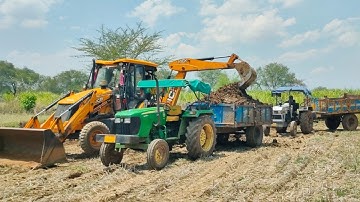 how to get nest aware New JCB 3dx Loading Mitti Cutting in John Deere tractor