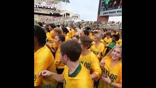 Baylor Line runs onto the field before UAlbany game at McLane Stadium: Shorts