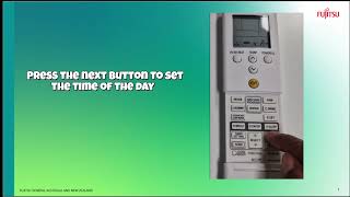 Fujitsu General Airtage - wireless remote controller time setting