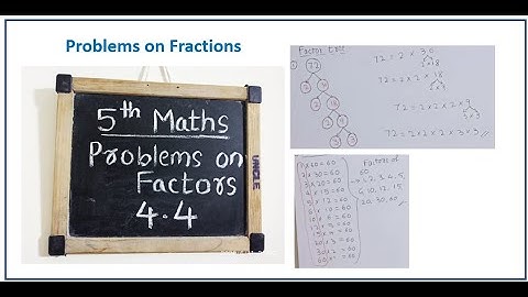 5th Maths in English || Problems on Factors | Multiples & Factors 4.4 |   Gayatri Sachin