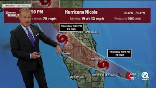 Hurricane Nicole forecast, 6 p.m. Nov. 9, 2022