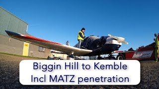 Biggin Hill to Kemble, inc MATZ transit, PA28, UK. Full ATC