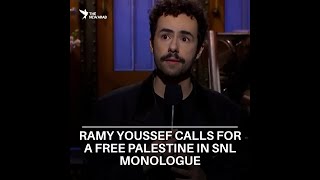 Ramy Youssef calls for a free Palestine during his Saturday Night Live monologue