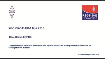 RSGB 2018 Convention lecture: Irish Islands IOTA Tour 2018