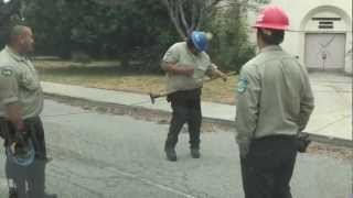 Big Guy Dancing Wih Tool In Belly