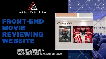 Avishkar Tech Solutions Internship ProjectVideo10|"FrontEnd MovieReview Website"|Done By Vignesh K